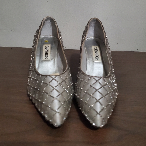 Caparros Silver Quilted Stiletto Heels - Picture 6 of 9